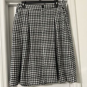 Who What Wear Houndstooth A-Line Midi Skirt